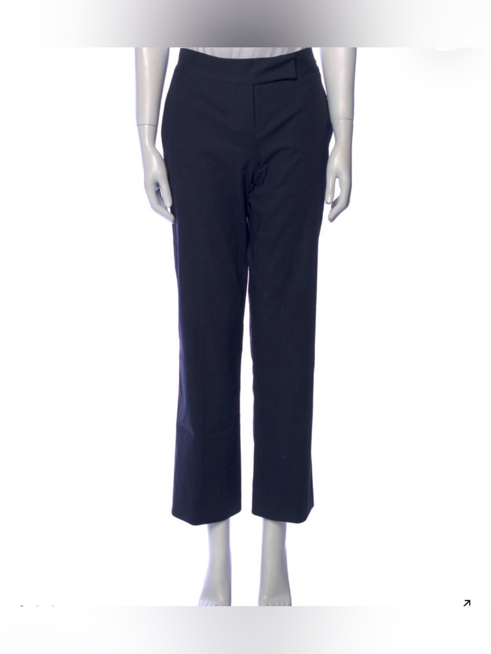 Loro Piana Women's Navy Straight-Leg Dress Pants